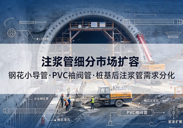 五华注浆管细分市场扩容，隧道钢花小导管、PVC 袖阀管、桩基后注浆管需求分化